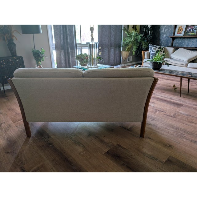 Ecru Stouby Mid Century Loveseat Sofa For Sale - Image 8 of 14