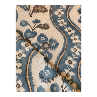 Clarence House Cotton Linen Blend Fabric 4 Yards Rayure Nantes Color Blue For Sale