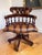 Antique Style Chesterfield Swivel and Tilt Captain's Chair in Brown Buttoned Leather, 1990s For Sale - Image 3 of 18