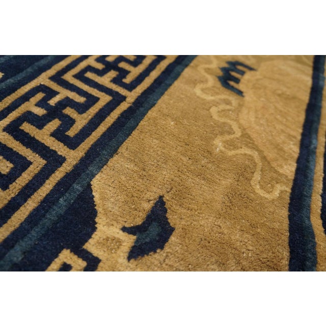 Astonishing Beige Background Color With Detail Motif Repertoire of Chinese Antique Peking Rug For Sale - Image 12 of 12