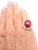 2000 - 2009 Van Cleef & Arpels 18k Yellow Gold Large Cabochon Ruby Diamond Ring, size 6 For Sale - Image 5 of 9
