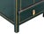 Oriental Black Lacquer Moon Face Hardware Small End Table Nightstand For Sale - Image 11 of 12