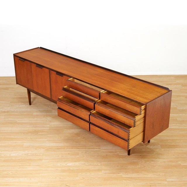 Mid-Century Modern Mid Century Teak Credenza Attributed to Ward and Austin For Sale - Image 3 of 10