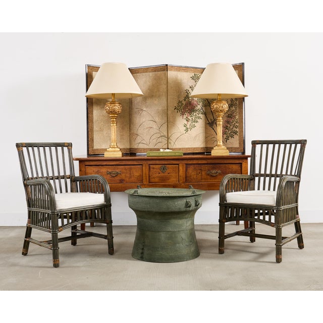 An imposing 19th Century Country French Provincial farmhouse console table, server, or work table measuring over 6 feet...