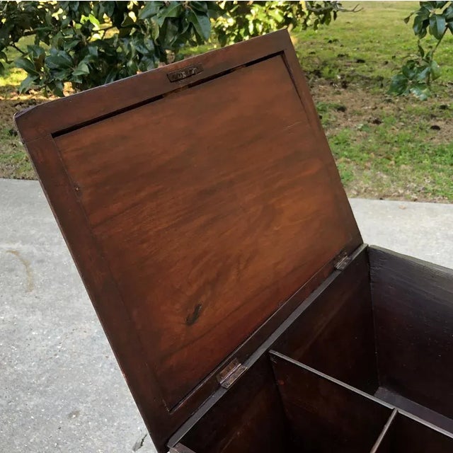 Wood Cellarette, 19th Century English Regency Period Wine Server in Mahogany For Sale - Image 7 of 13