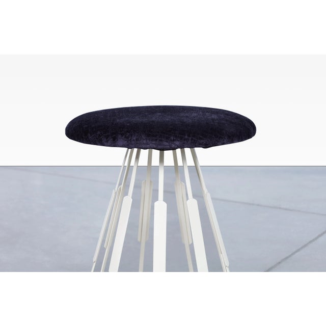 Metal Mid-Century Model F-34 Iron Stools by Arthur Umanoff for Shaver-Howard Inc, 1960s For Sale - Image 7 of 9