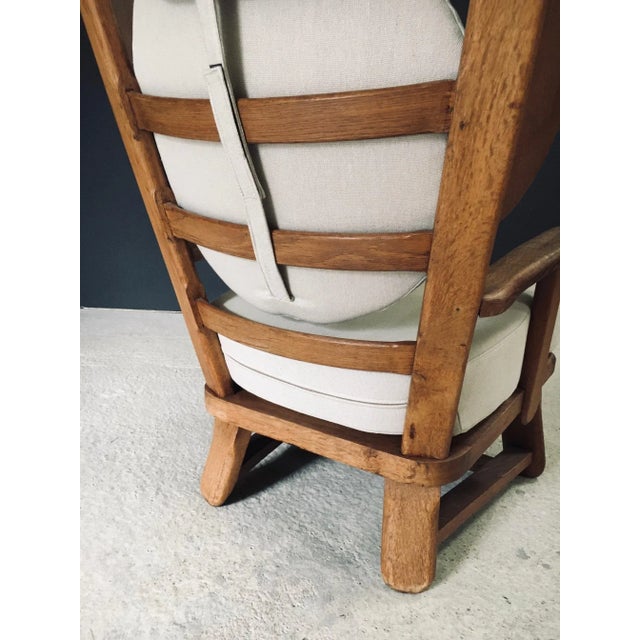 Brutalist Oak Wingback Lounge Chair, Netherlands, 1950s For Sale - Image 13 of 18