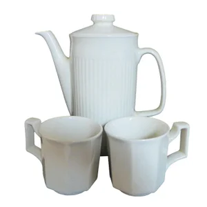 White Ironstone Tea Service Set - 3 Pieces