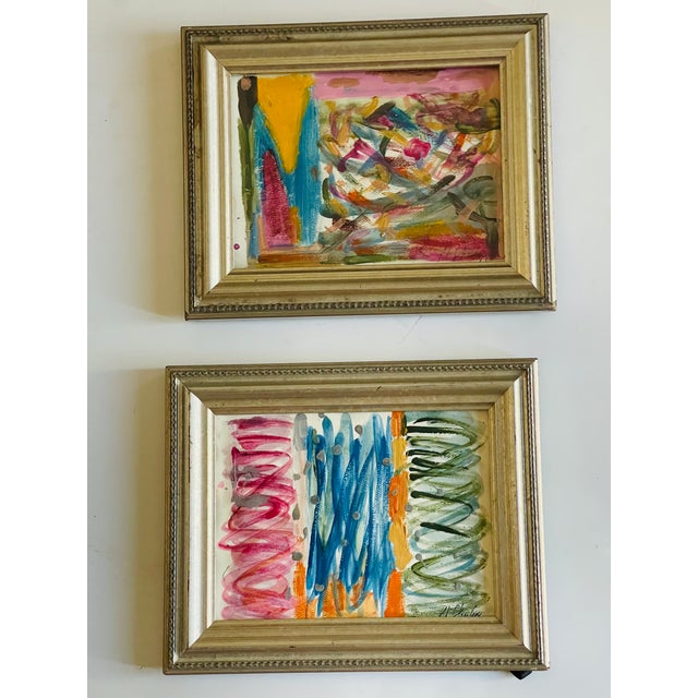 Abstract Mini Mixed Media Painting Signed For Sale In Miami - Image 6 of 10