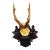 Antique Black Forest Red Deer Trophy on Carved Plaque, Germany 1900 For Sale