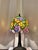 Vintage Tiffany Style Floral Stained Glass Accent Table Lamp With Tree Trunk Base For Sale - Image 9 of 10