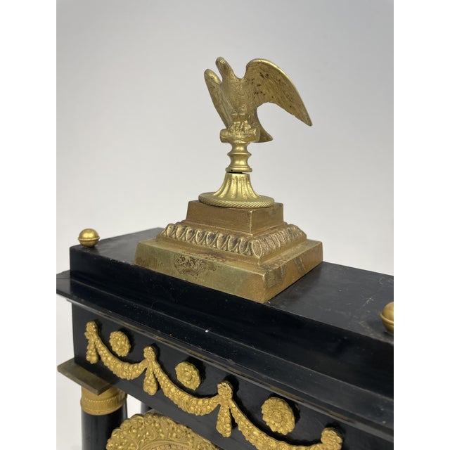 Antique French Empire Style Clock, 1800s For Sale - Image 10 of 17