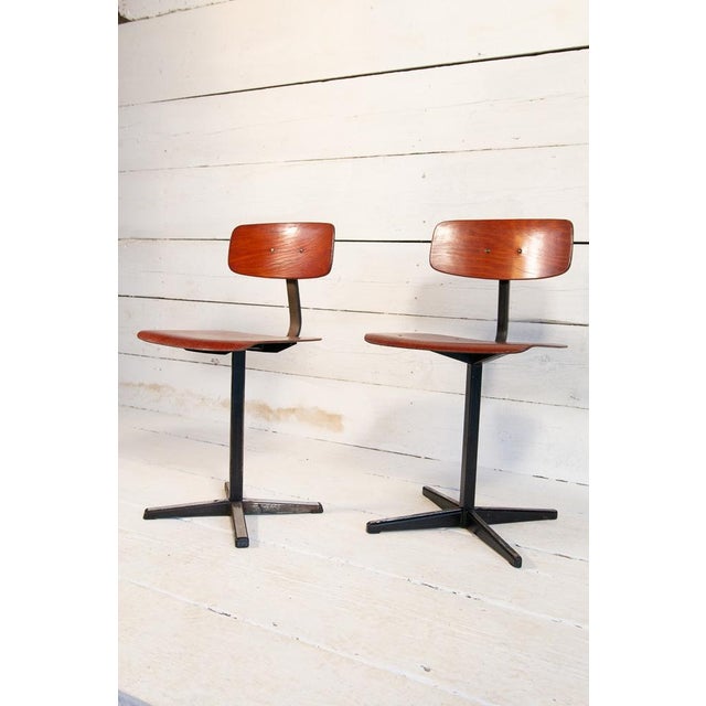 Set of Industrial School Chairs, 1960s For Sale - Image 4 of 16