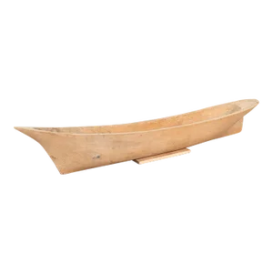 Large Hand Carved Wooden Model Boat, Denmark Circa 1900's