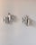 1970s Vintage Double Wall Lights in Brushed Metal, France, 1970, Set of 2 For Sale - Image 5 of 8