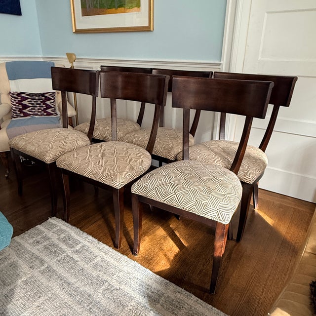 Brown Set of Six Milling Road Dining Chairs For Sale - Image 8 of 9