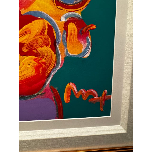 Peter Max Peter Max "Profile Series 7" (2001) Unique Mixed Media Acrylic Painting, Hand Signed - Framed With Coa For Sale - Image 4 of 9