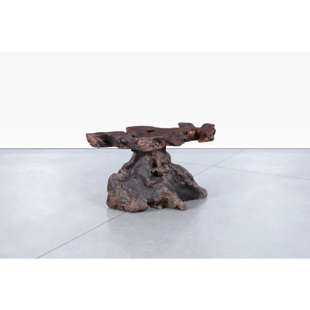 Coffee Mid-Century Modern Sculptural Free Form Redwood Burl Side Tables, 1960s For Sale - Image 8 of 12