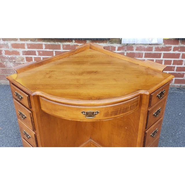 Tell City Furniture Young Republic Group Solid Rock Maple Corner Desk