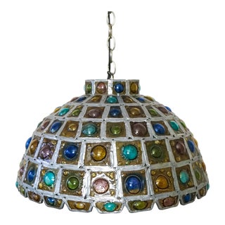 Feders Mid Century Hand Blown Glass Chandelier Felipe Delfinger For Sale