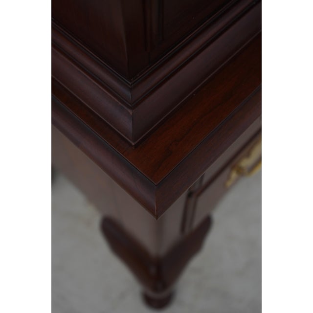 1980s Henkel Harris 3 Piece Cherry Queen Anne Highboy For Sale - Image 10 of 17