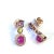 Metal Bochic “Capri” Ruby, Amethyst, & Peridot Earrings Set in 18K Gold & Silver - 2 Pieces For Sale - Image 7 of 12