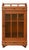 Art Deco Oak Wall Cabinet with Amber Glazed Door, Belgium, 1920s For Sale