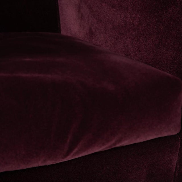 Embrace Armchair in Fabric, Chrome, Velour and Velvet in Purple, Violet and Aubergine with Manual Function by Brühl For Sale - Image 6 of 17