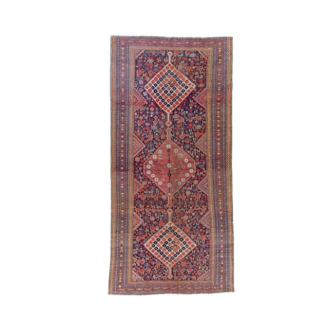 1920s Antique Medallion Geometric Figural Terra Cotta Wool Low Pile Hand-Knotted Rug - 5’7” X 11’9” For Sale - Image 10 of 10