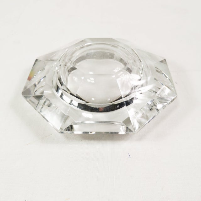 Large Vintage Crystal Ashtray from Val Saint Lambert, 1960s For Sale - Image 4 of 10