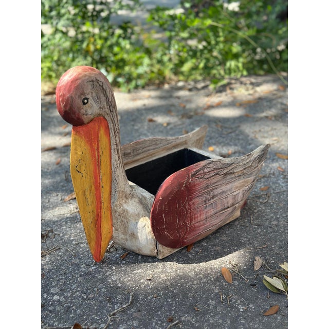 Vintage Wooden Pelican Magazine Rack For Sale In Charleston - Image 6 of 12