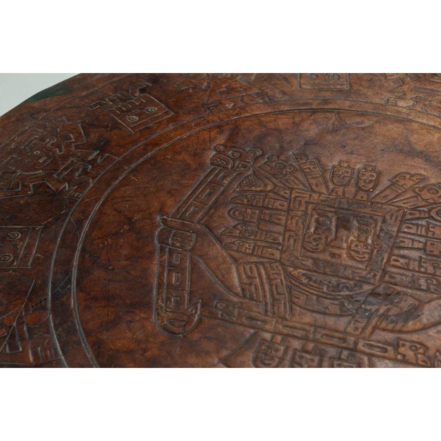 Ecuadorian Round Coffee Table by Angel Pazmino, 1960 For Sale - Image 9 of 13