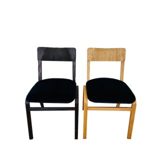 Set of Wooden School Chairs from TON, 1970s For Sale