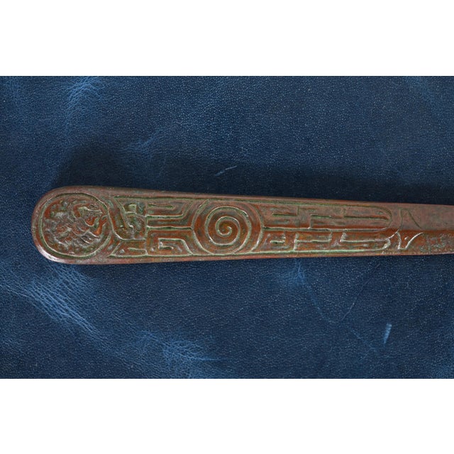 Early 20th Century Tiffany Studios New York Zodiac Pattern Bronze Letter Opener For Sale - Image 5 of 11