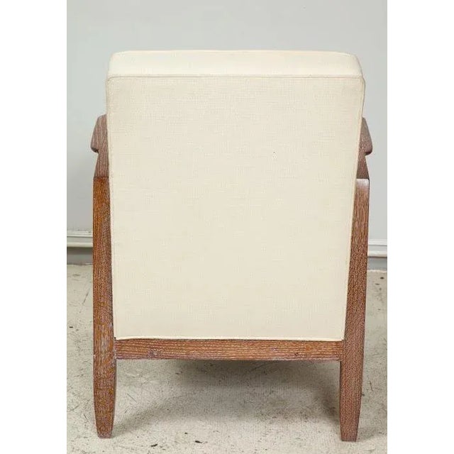Bespoke Cerused Oak Lounge Chairs in the French 40s Manner - a Pair For Sale - Image 10 of 11