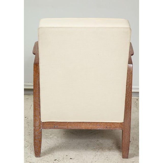 Bespoke Pair of Cerused Oak Alain Lounge Chairs For Sale - Image 10 of 11