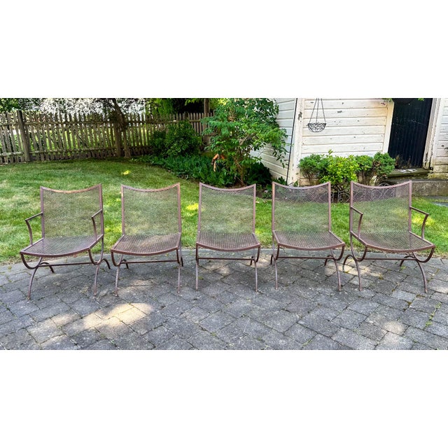 Rare Mid Century Modern patio chairs set designed by Los Angeles architect Bob Anderson, circa 1960s. Sculptural and...
