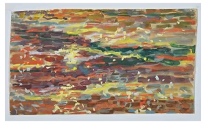 Antoine Mayo, Autumn, Original Tempera on Paper, 1970s