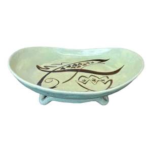 Vintage Colorado Pottery Bowl / Centerpiece Hand-Painted Ceramic Studio Art