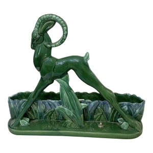 1950s Royal Haeger Green Ceramic Tv Lamp