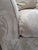 Custom English Roll Arm Bench Seat Damask Loveseat With Pleated Skirt For Sale - Image 11 of 13