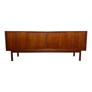 C. 1960s Danish Teak Four Door Sideboard For Sale