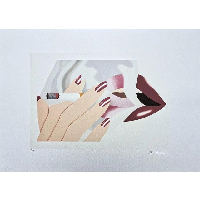 1990s After Tom Wesselmann " Smoker Iii" Pop Art Serigraph For Sale