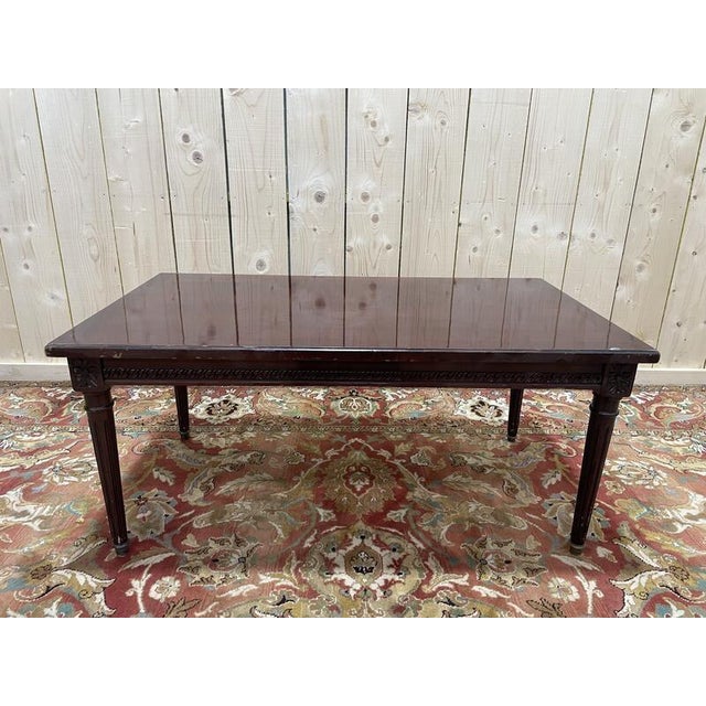 Louis XVI Style Coffee Table in Mahogany For Sale - Image 6 of 6