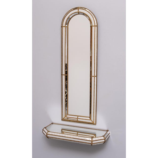 Mosaic Wall Mirror and Console, 1970s, Set of 2 For Sale - Image 4 of 8