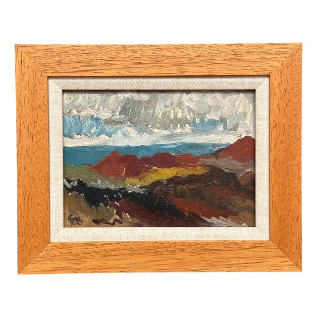 Göran Brunius, Landscape, 1960s, Oil on Panel, Framed For Sale