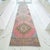 Contemporary 1960s Traditional Turkish Runner Hand Knotted Distressed Low Pile Pink Hallway Rug Kitchen Decor For Sale - Image 3 of 14