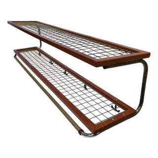 Scandinavian Wall-Mounted Coat Rack, 1960s For Sale