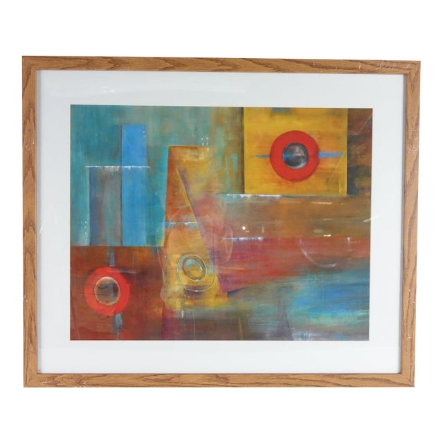Satori I by Iris Vargas - Print of Original Abstract Oil on Canvas, Framed For Sale