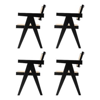051 Capitol Complex Office Chair Pierre Jeanneret for Cassina, Set of 4 For Sale